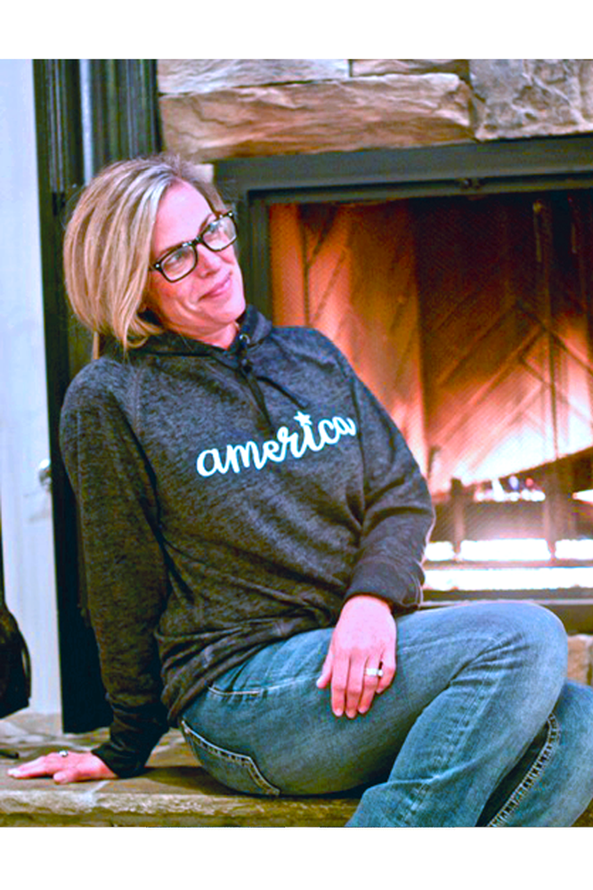 Weathered America Script Hoodie - Clearance  Weathered America Script Hoodie - Clearance