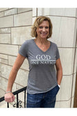 One Nation - Ladies V-Neck  One Nation - Ladies V-Neck